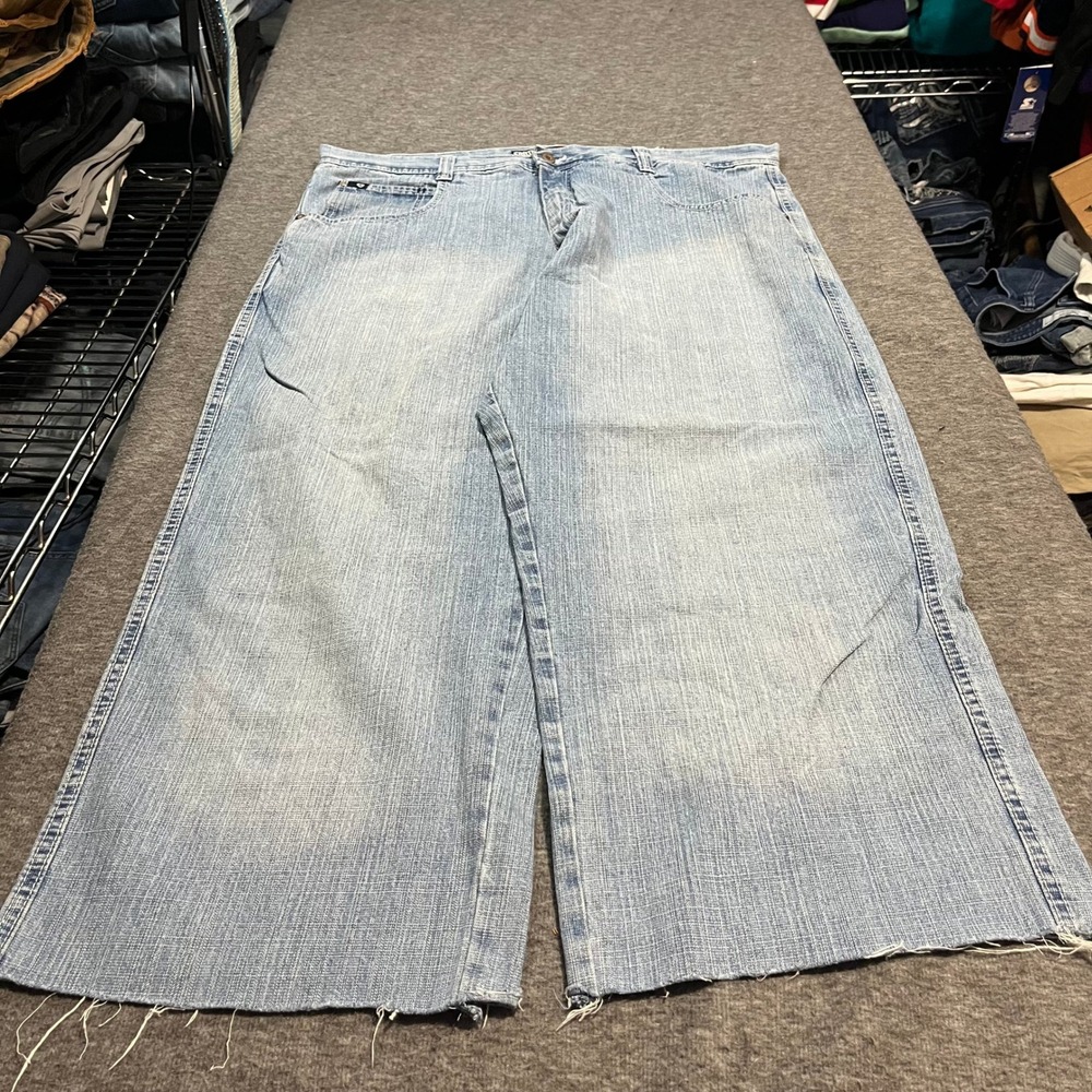 Southpole Mens 42x28 Baggy Light Wash Jeans Red Tab Y2K Custom Fit Wide Leg